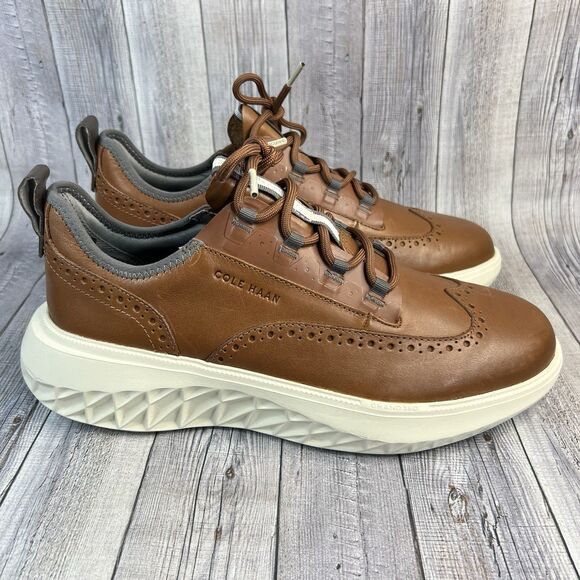 Cole Haan Zerogrand Work from Anywhere Oxford, Wingtip British Tan Men’s 9 W - Picture 2 of 11